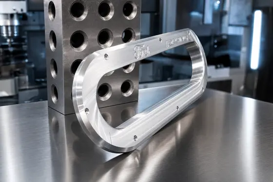 Finished billet aluminum component with polished chamfers